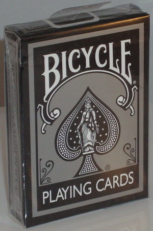 Bicycle Deck (808) Poker Black & Silver