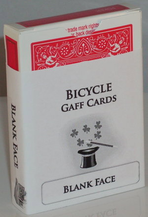 Blank Face Red Back Bicycle Deck