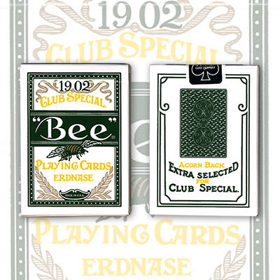 Erdnase 1902 Bee Playing Cards - Green Acorn Back (Ivory Finish)