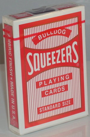 Squeezers Bulldog Deck Standard Poker Size Red
