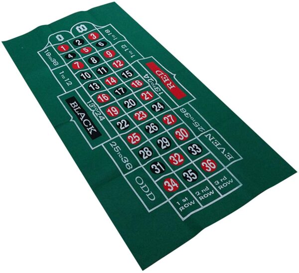 Double-Sided Roulette & Blackjack 72" x 36" Roll-up Casino Tabletop Mat - Image 7