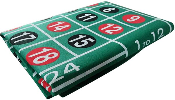 Double-Sided Roulette & Blackjack 72" x 36" Roll-up Casino Tabletop Mat - Image 4