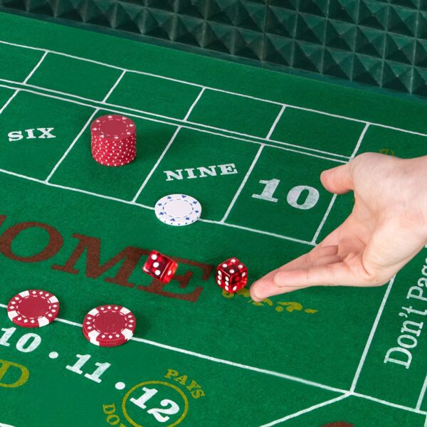 Double-Sided Roulette & Craps 72" x 36" Roll-up Casino Tabletop Mat - Image 4