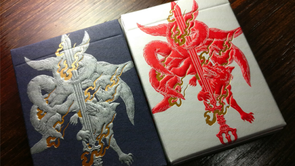 Sumi Kitsune Myth Maker (Blue Craft Letterpressed Tuck) Playing Cards by Card Experiment - Image 5