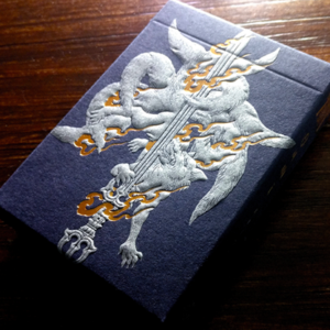 Sumi Kitsune Myth Maker (Blue Craft Letterpressed Tuck) Playing Cards by Card Experiment