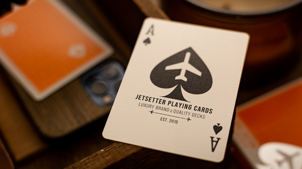 Lounge Edition in Hangar (Orange) with Limited Back by Jetsetter Playing Cards - Image 2