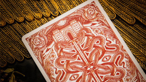 Babylon (Ruby Red) Playing Cards by Riffle Shuffle - Image 2