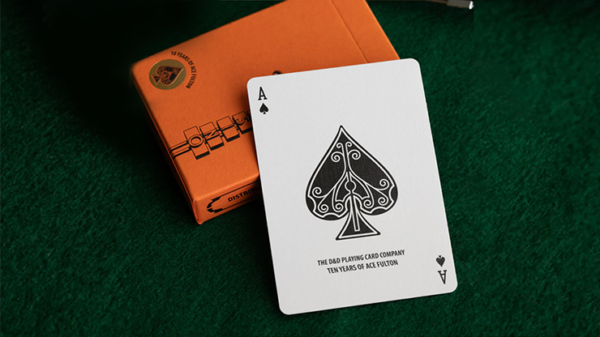 ACE FULTON'S 10 YEAR ANNIVERSARY SUNSET ORANGE PLAYING CARDS - Image 2