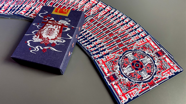 Sumi Kitsune Myth Maker (Blue/Red Craft Letterpressed Tuck) Playing Cards by Card Experiment - Image 2