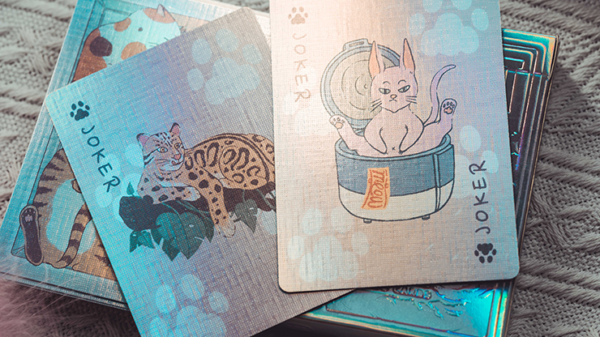 Holographic Naughty Dog and Liquid Cat Set Playing Cards by 808 Magic and Bacon Playing Card - Image 4