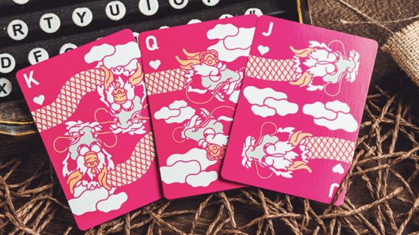The Dragon (Pink Gilded) Playing Cards - Image 2