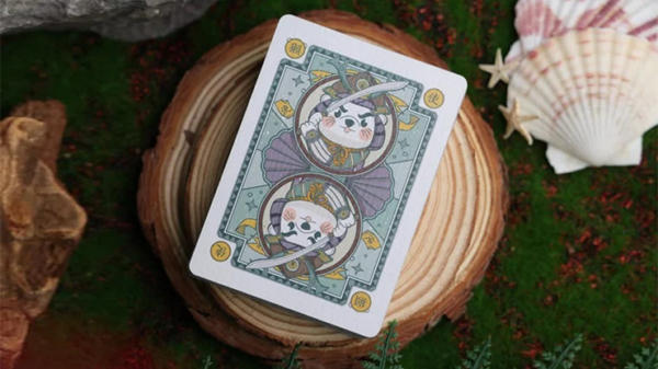 Samurai Otter Playing Cards - MIZU Edition (Standard blue) Playing Cards - Image 3