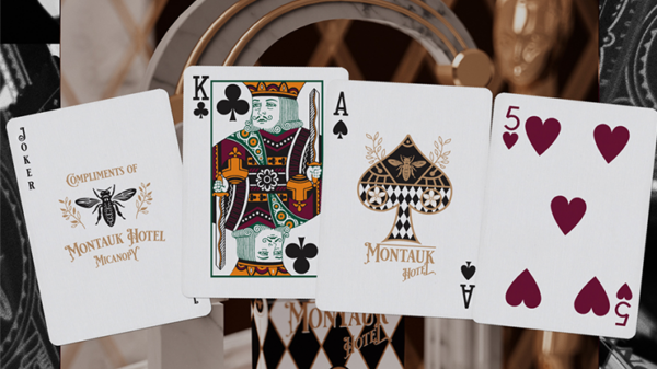 Montauk Hotel Burgundy Playing Cards by Gemini - Image 2