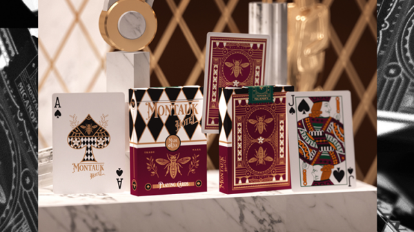 Montauk Hotel Burgundy Playing Cards by Gemini - Image 5
