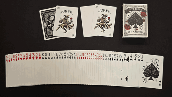 Rose Elites - Old Masters (Black) Marked Deck Playing Cards - Image 3
