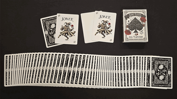 Rose Elites - Old Masters (Black) Marked Deck Playing Cards - Image 4