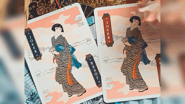 The Great Wave off Kanagawa V3 (Autumn Maple / Peachy Pink) Playing Cards - Image 2