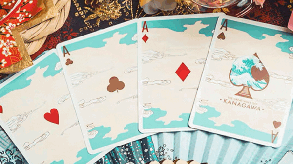 The Great Wave off Kanagawa V3 (Fresh Spring / Peppermint Green) Playing Cards - Image 3