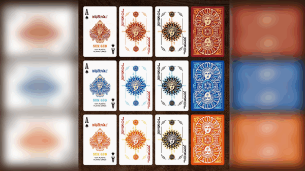 Sun God Greek Mythology Themed Blue Edition Playing Cards - Image 3