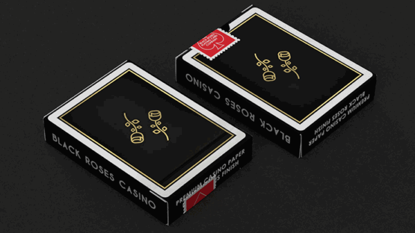 Gold Foil Black Roses Casino Playing Cards - Image 6