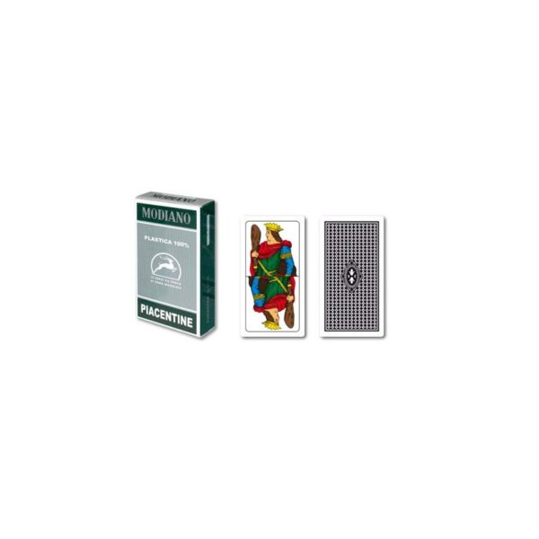 Piacentine 81/10 Modiano playing cards plastic green case