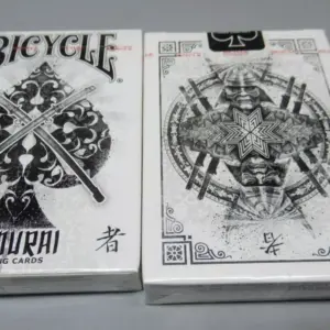 Bicycle SAMURAI white v1 Playing Card decks NEW/SEALED 2011